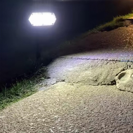 Zahradní LED SOLAR reflektor poháněný 42 cm venkovní IP44 4000K soumrakový senzor