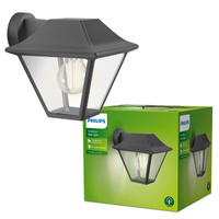 Zahradní lampa LED nástěnná lampa ALPENGLOW myGarden E27 IP44 Lucerna pro péřové antracitové PHILIPS