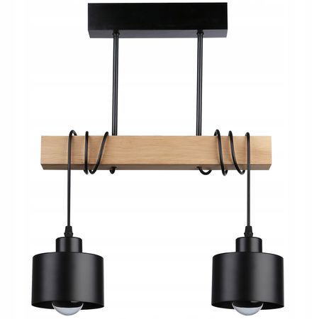 Masterled Stropní svítidlo 2x E27 Černohnědá závěsná lampa Elza