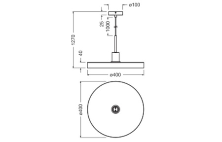 Dekorativní stropní závěsné svítidlo E27 s převisem Černá béžová Dekor Ledvance