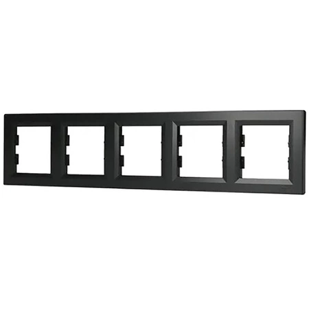 Horizontální 5násobný rám pro pětinásobnou Asphora Socket. Antracit