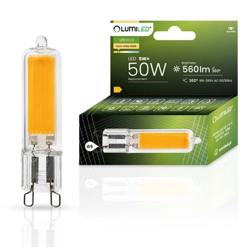 Žárovka LED G9, KAPSLE 5W = 50W 560lm 3000K Teplá bílá 360° LUMILED