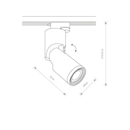 Bodové svítidlo 1 fáze GU10 bílé moderní PROFIL MIKE 7662 Nowodvorski