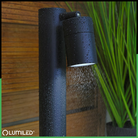 Venkovní zahradní lampa GU10, sloupek stojací reflektor 45cm LUMILED