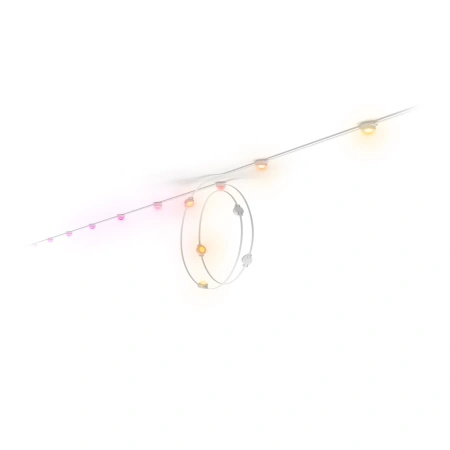 Venkovní zahradní girlanda 18 m IP65 32LED RGB SMART Smart Bluetooth ZigBee Bílá a barevná Ambiance Festavia Philips HUE