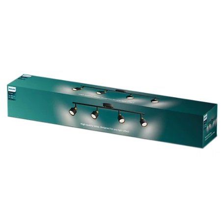 Reflektorové stropní svítidlo 4x GU10 černá-měď Niall Philips