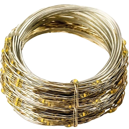 LED Solární řetěz, 200x LED Ozdobné 21m 3000K Teplá bílá + Dálkové ovládání PASSI LUMILED