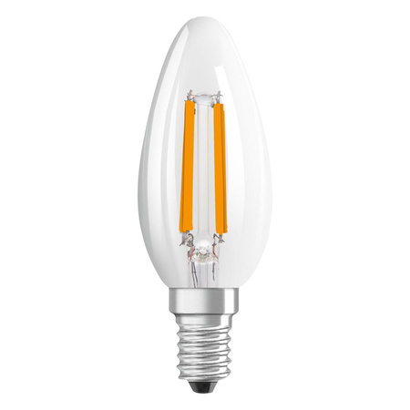 LED žárovka B35 Candle E14 1,2W = 25W 255lm 4000K Neutrální 330° 213lm/W CLASSIC ENERGETICKÁ ÚSPORNOST Osram