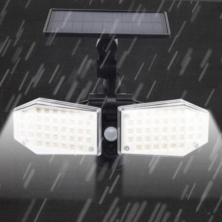 Solární Relektor Lampa 78x LED 15W 450lm Senzor studeného pohybu IP65