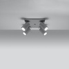 Stropní svítidlo RING 4xGU10 Reflektor Halogenové svítidlo Movable Grey SOLLUX