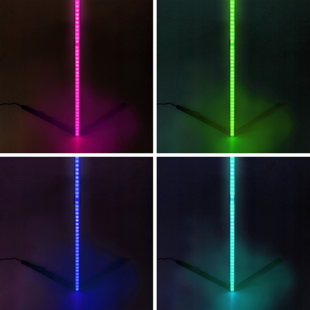 Rohová stojací stojací lampa bílá 20W RGB dálkový ovladač měnící barvu