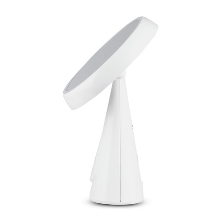 LED stolní lampa se zrcadlem 5W 3000K dobíjecí bílá VT-7905 V-TAC
