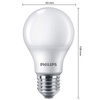 4x LED žárovka E27 A60 9W = 60W 806lm 4000K neutrální bílá Milk PHILIPS