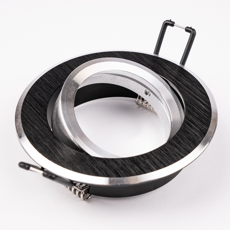 Halogenové stropní svítidlo pod omítku Kulaté pohyblivé svítidlo GU10 MR16 černé TRIAM LUMILED