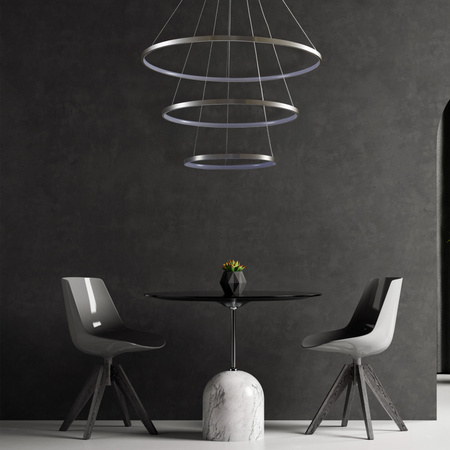 Stropní závěsné svítidlo LED 60W 8000lm 4000K Neutrální 120° Stříbrná LEA Sanico Goldlux