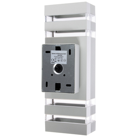 Fasádní nástěnné svítidlo dvojité shora dolů INEZ DUO LED 2x GU10 ALUMINIUM stříbrné IP54