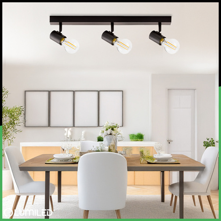 Stropní svítidlo SPOT TUBA Reflektor Halogenové svítidlo 3x E27 GLASA LUMILED