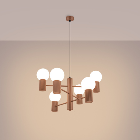 Lustr Závěsné svítidlo 6x G9 Hliník Mokka Halo French Sky SL.1834 Sollux