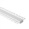 Hliníkový LED profil pro sádrokarton REGIPS široký zapuštěný pod omítku eloxovaný 1m s matným difuzorem pro LED pásky + koncovky Ecolight série GPS