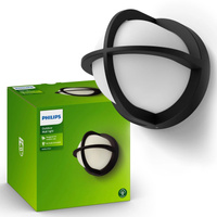 Zahradní lampa LED nástěnná lampa ASTILBE myGarden E27 IP44 Kulaté černobílé PHILIPS