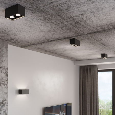 Nástěnné svítidlo QUAD MAXI 2xG9 Up-Down Rectangular Minimalist Grey SOLLUX