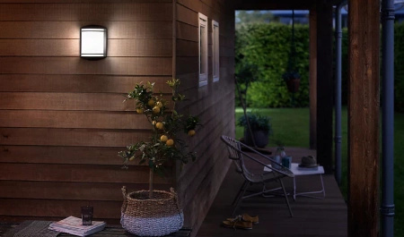 LED zahradní lampa nástěnná lampa ANTELOPE myGarden 6W 4000K IP44 černá PHILIPS