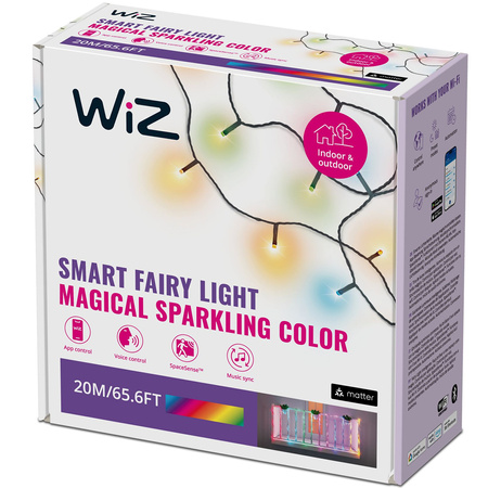 Řetěz osvětlení vánočního stromku 20m FAIRY 2700-5000K + RGB SMART WiFi WiZ