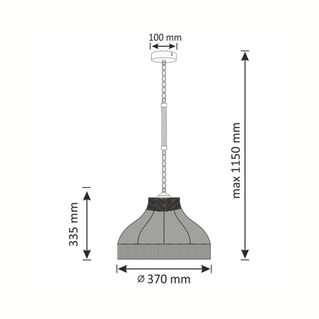 Stropní závěsné svítidlo E27 béžová černá Avera Sanico Goldlux