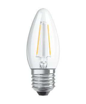 LED žárovka E27 B35 CL 4.8W = 40W 470lm 2700K Teplá bílá 300° OSRAM SUPERSTAR vlákno Stmívatelné