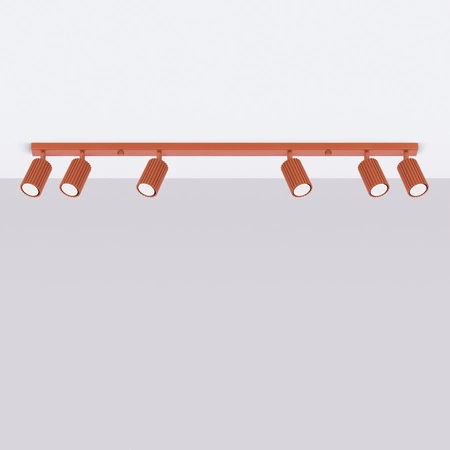 Bodové reflektorové stropní svítidlo Tuba 6x GU10 Ochre Red Carbon Deep Space SL.1642 Sollux