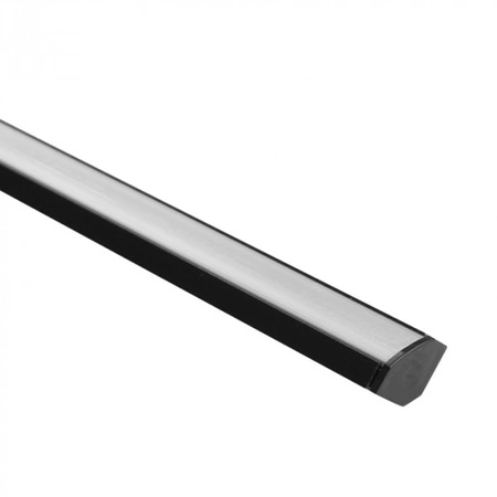 Hliníkový rohový LED profil černý 2m s matným difuzorem pro LED pásky + krytky Ecolight řady R