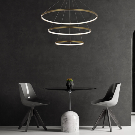 Stropní závěsné svítidlo LED 60W 8000lm 4000K neutrální 120° zlatá LEA Sanico Goldlux