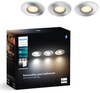 3x zapuštěné svítidlo LED Hermetic IP44 Koupelnové zapuštěné svítidlo 4,2W 400lm IP44 White Ambiance TW Chrome Smart SMART Zigbee Bluetooth Adore Philips HUE