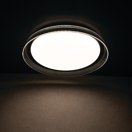 Plafond LED stropní panel Svítidlo pro povrchovou montáž 17,8W 1280lm 4000K Neutral 120° Round White Black Nifu Kanlux