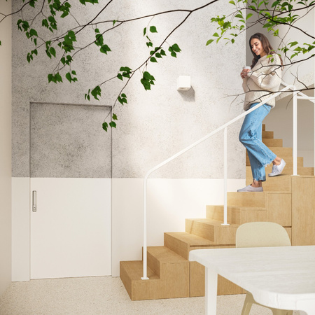 LED nástěnné svítidlo NESTA E27 Nástěnné svítidlo Keramická kostka Bílá SOLLUX