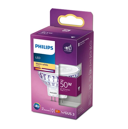 LED žárovka MR16 7W = 50W 621lm 2700K Teplý 36° 12V reflektor PHILIPS