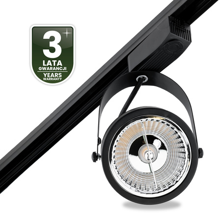 GU10 ES111 Black VICTUS jednofázové světlo pro přípojnice Lumiled