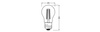 LED žárovka P45 E27 4W = 40W 470lm 3000K Warm 300° Filament Performance Class Ledvance