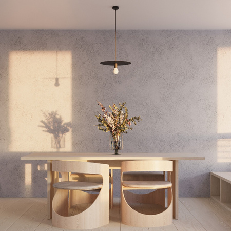 LED závěsné stropní svítidlo FLAVIO E27 s převisem černé SOLLUX