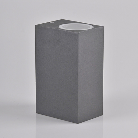 Venkovní nástěnné svítidlo shora dolů s LED 2x GU10 BOSTON GOLDLUX (Polux) ALUMINIUM GRAY