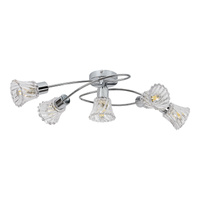 Stropní svítidlo 5x E14 Chrome Classic Hestia Rabalux