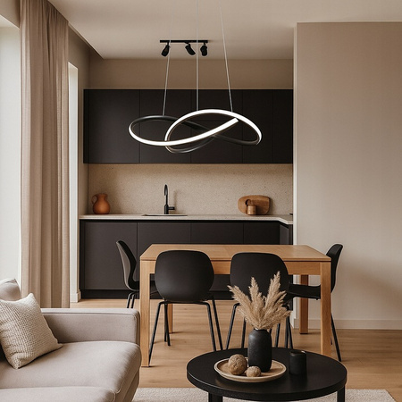 LED stropní závěsné světlo 30W 2300lm 4000K neutrální černá matná Tavi Masterled