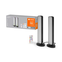 Chytrá LED stojací lampa 8W SMART+ WiFi RGB Music Function s dálkovým ovládáním Stmívatelné černé Moodlights LEDVANCE