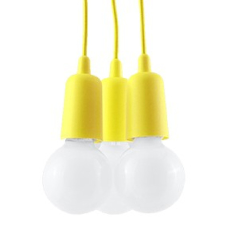 DIEGO LED závěsné stropní svítidlo 3xE27 Overhang Yellow SOLLUX