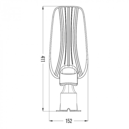 LED pouliční lampa 50W 6500lm 6500K Cold IP65 130lm/W PREMIUM Ecolight