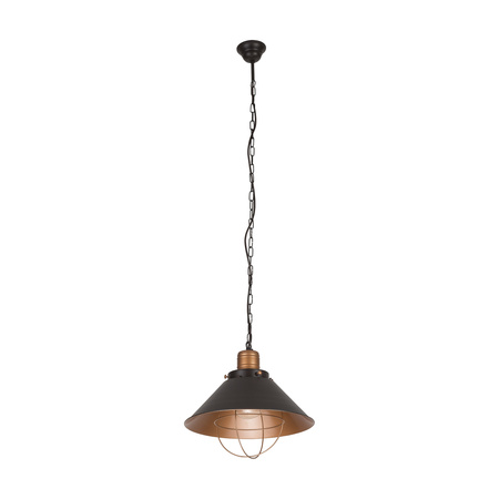 GARRET S 6443 Nowodvorski Černo-měděná závěsná lampa E27 z průmyslové oceli