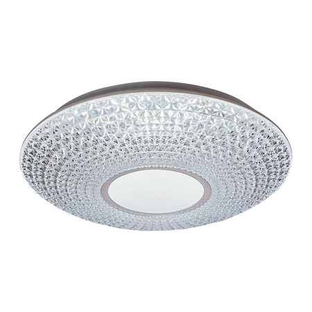 Plafond LED stropní světlo pro povrchovou montáž 72W 5728lm 3000-6500K CCT stmívatelné dálkové ovládání transparentní moderní Coralia Rabalux