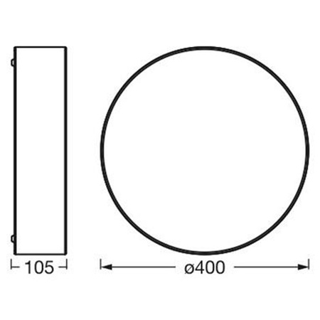 Stropní svítidlo Plafond E27 černé 40cm Orbis Ledvance