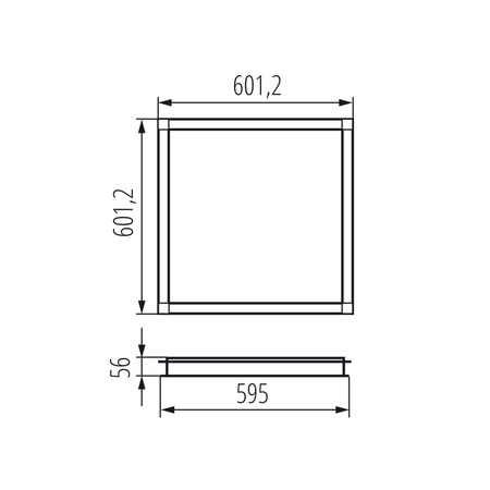 Montážní rám pro LED panely 60x60 Square White ADTR KANLUX