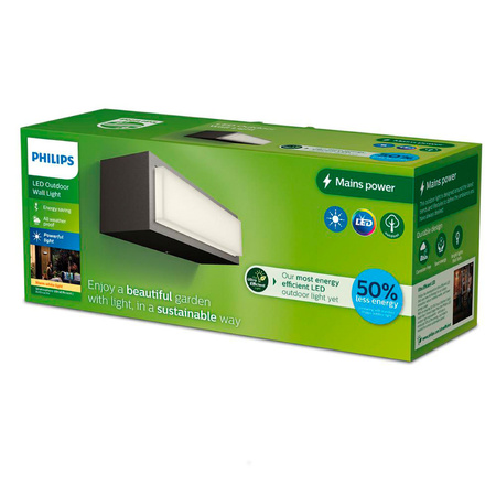 Zahradní nástěnná LED lampa STRATOSPHERE 3,8W 2700K teplá bílá IP44 Anthracite PHILIPS